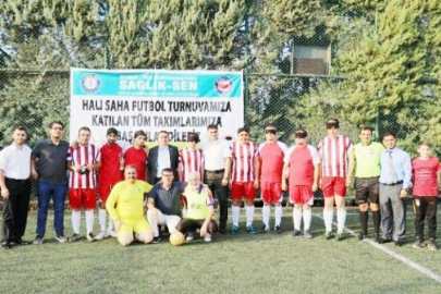 Görme engelli sağlıkçılardan futbol şovu