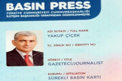 Çiçek, Sürekli Basın Kartı sahibi oldu