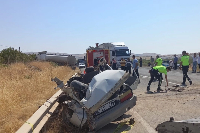 Yakıt tankeri ile otomobil çarpıştı: 1 ölü