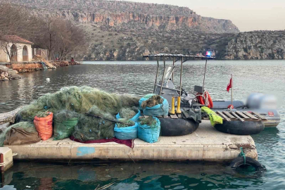 Ağ ile avlanan şüpheli suçüstü yakalandı