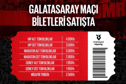 Gaziantep FK-Galatasaray maçı biletleri satışta